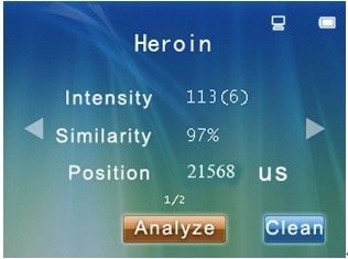 Renkli LCD ekran Eroin, Kokain, Morphia Tespiti için Uyuşturucu Dedektörü